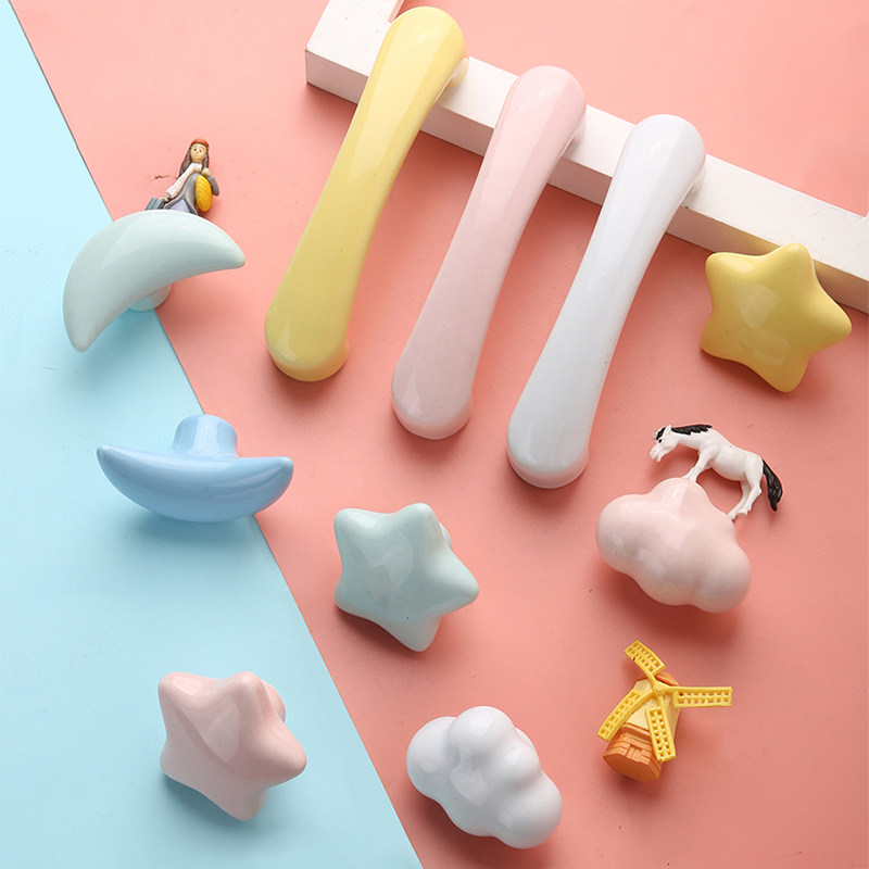 星翡 星月云（亮光） 创意儿童房柜门可爱卡通云朵小拉手抽屉把手,淘宝优惠券,粉丝福利购,淘宝优惠卷