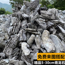 Green Dragon Stone Building Stone Fake Mountain Original Stone Fish Tank Open Cylinder Bonsai Attaching Stone Garden Forest Landscape Stone Pickling Yingshi Stone Sheet