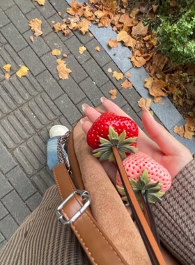 这小草莓挂件也太会了吧~莓烦恼~