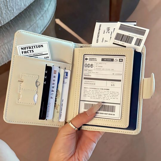 Anti-theft passport card bag ID boarding pass storage bag ticket wallet integrated