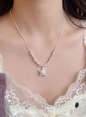 「星芒印记」新中式星星锆石珍珠项链女气质轻奢高级感锁骨链颈链
