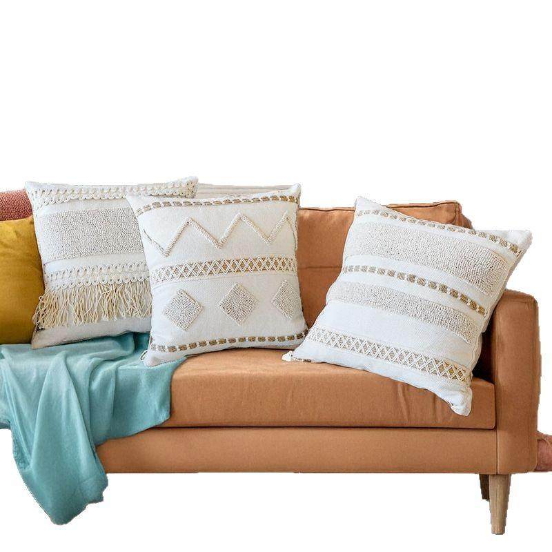 波西米亚圈绒抱枕编织花边床头靠垫套民宿沙发抱枕套家用靠枕坐垫,淘宝优惠券,粉丝福利购,淘宝优惠卷