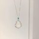 S925 sterling silver chalcedony necklace women's 2026 new Buddha pendant light luxury versatile Valentine's Day gift for girlfriend
