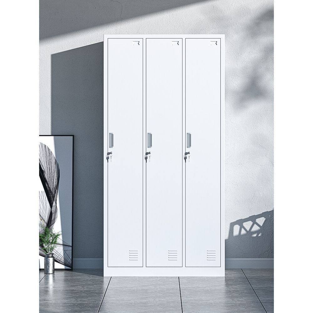 钢制宿舍员工更衣柜铁皮柜三门学生健身房多门碗柜储物柜换衣柜子,淘宝优惠券,粉丝福利购,淘宝优惠卷