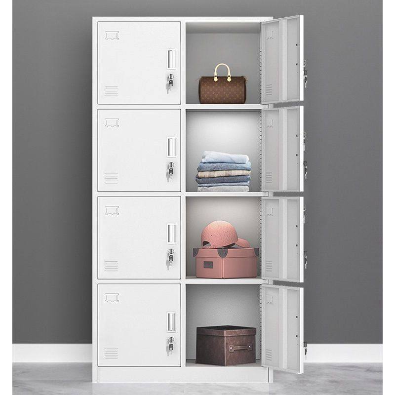 钢制员工铁皮柜八门更衣柜职员宿舍双门换衣柜带锁储物柜鞋柜柜子,淘宝优惠券,粉丝福利购,淘宝优惠卷