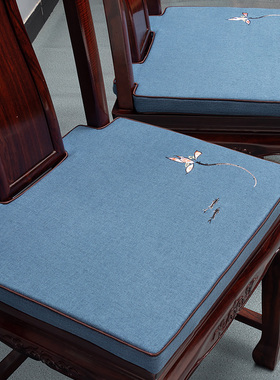 中式红木沙发坐垫实木椅子垫茶桌椅子垫子圈椅太师椅座垫靠垫定制