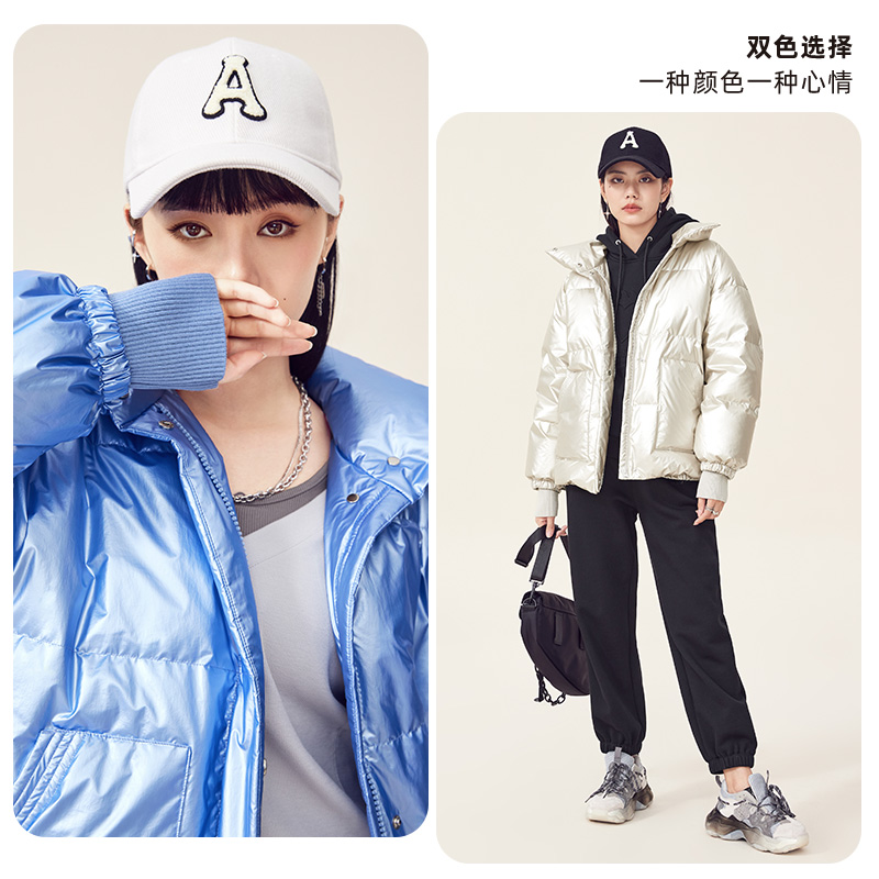 【淘】a21女装休闲短款宽松长袖羽绒 a21女装羽绒服