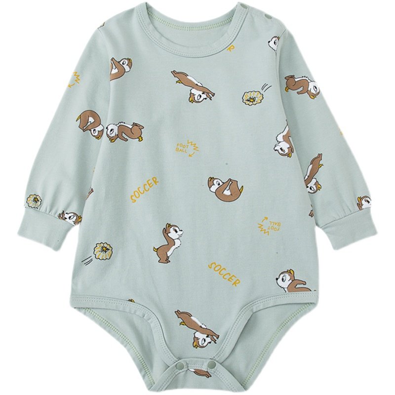 伊比之鸭婴儿爬服宝宝春秋连体长袖包屁衣护肚三角哈衣儿童睡衣,淘宝优惠券,粉丝福利购,淘宝优惠卷