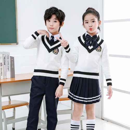 中小学生大合唱团服装儿童诗歌朗诵比赛表演服幼儿校服元旦演出服 - 图0