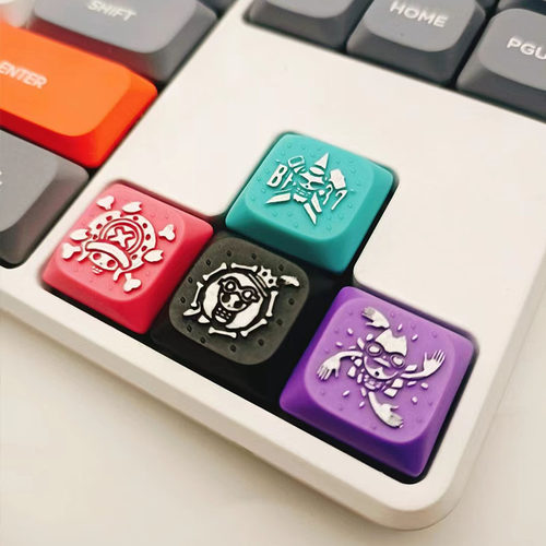 海贼王系列路飞矮轴十字轴机械键盘个性手工创意树脂键帽 - 图2