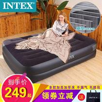 INTEX inflatable bed double folding mattress Double double single plus High afternoon bed outdoor home thickened air cushion bed
