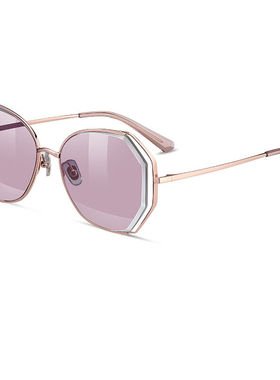 海伦凯勒太阳镜女款墨镜时尚潮流遮阳镜驾驶偏光太阳镜H8826银粉