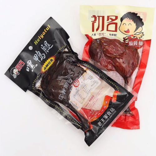 温州特产小吃苍南乡巴佬卤香腿黑鸭腿90g克X15包乡吧佬祥利五香腿 - 图1