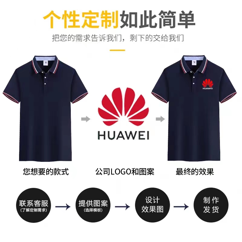 短袖工作服t恤定制印字logo广告文化POLO衫超市工装厂服工衣订做 - 图1