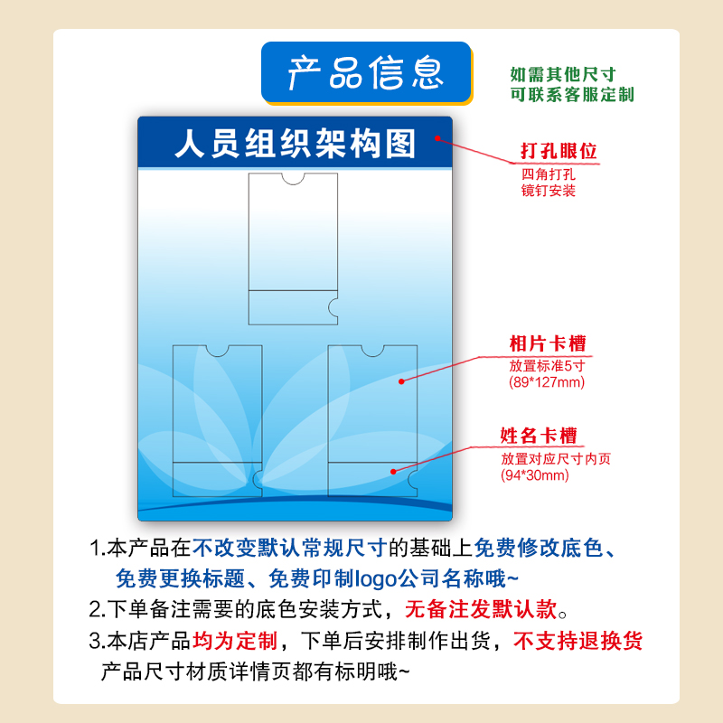 人员组织架构图公示栏企业员工安全生产消防架构信息可更换公告牌 - 图0