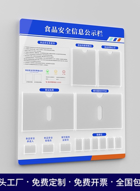 食品安全信息公示栏营业执照框架挂墙保护套卫生健康许可证牌定制