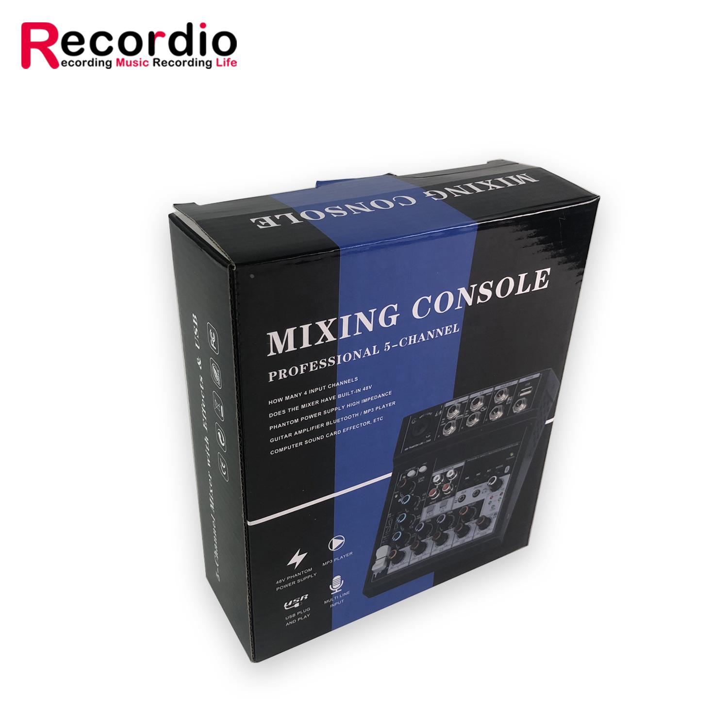 GAX-TG502 小型调音台4路录音DJ手机电脑USB蓝牙数字效果器
