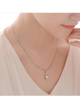 白铜  一见钟情心形项链 镶钻爱心吊坠女锁骨 韩版饰品 直供