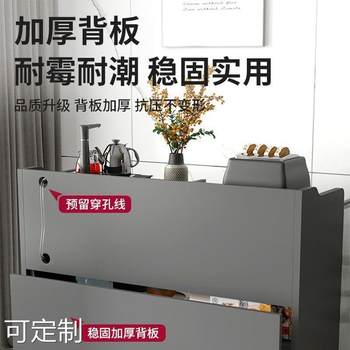 Slate sideboard ທີ່ທັນສະໄຫມ minimalist ການເກັບຮັກສາເຮືອນຄົວ locker ຫ້ອງດໍາລົງຊີວິດ bar light luxury ປະຕູແກ້ວຕູ້ຊາ