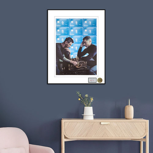 Death NYC亲签限量版画球星系列梅西c罗装饰画潮流艺术挂画 - 图0