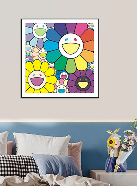 村上隆亲签限量版画 Fluffy,Superflat Flowers 潮流装饰画原包装