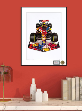 Death NYC亲签限量版画汽车跑车潮流装饰画法拉利太阳花挂画