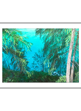 张玲签名限量版画风景装饰画挂画山水客厅走廊墙壁挂画