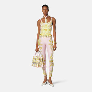 【季末优惠】VERSACE/范思哲 女士La Medusa印花小号帆布托特包