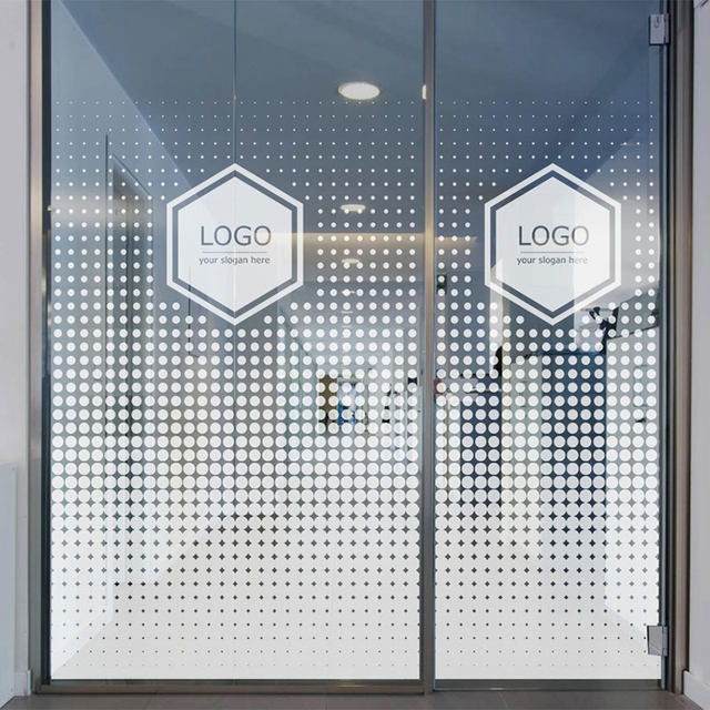 Partition decoration white simple style custom glass sticker