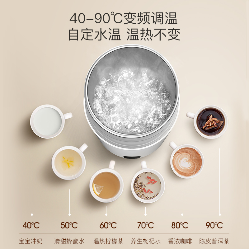 德尔玛电热水杯小型便携式保温一体烧水加热旅行水壶多功能电炖杯 德尔玛电热水杯小型便携式保温一体烧水加热旅行水壶多功能电炖杯