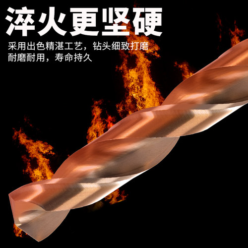 睿麒含钴麻花钻高强度钻钢铁不锈钢专用直柄麻花钻头小号打孔转头 - 图3