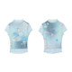 ເສື້ອຍືດແຂນສັ້ນ Graffiti print mesh y2k hot girl top