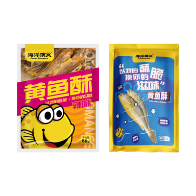 海洋演义黄花鱼香酥鱼干两种口味