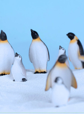 可爱小动物摆件南极企鹅冰川冰块