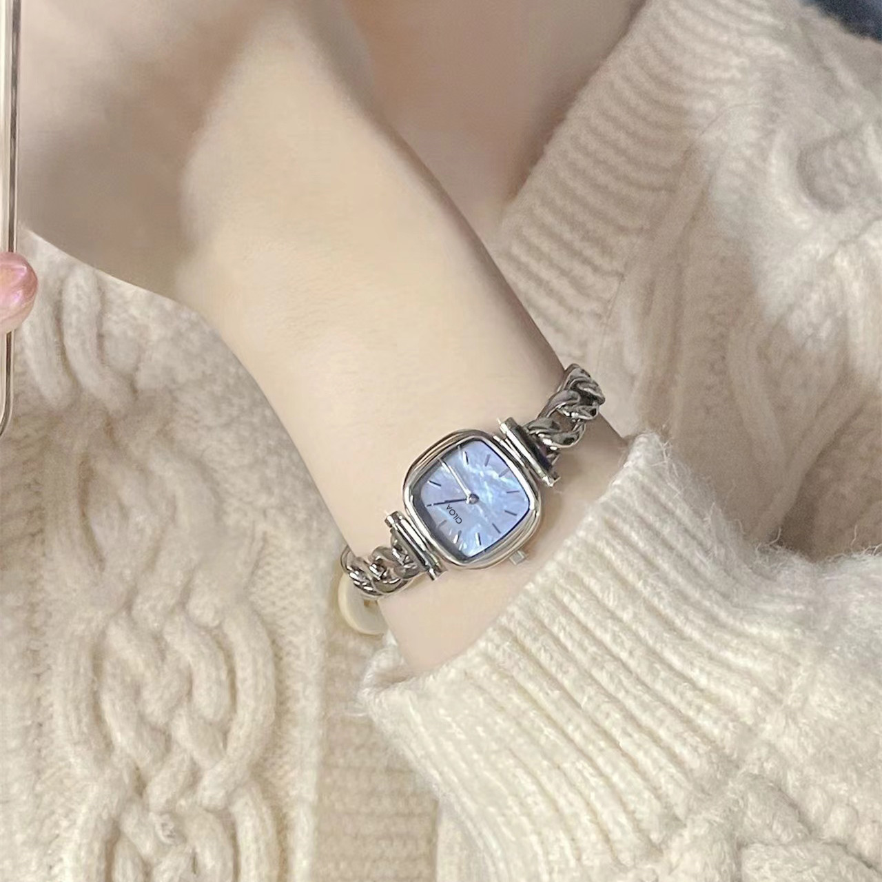 法国小众女轻奢女款学生瑞士小方表 迪洛希国产腕表