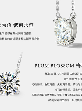 菲薇纯银莫桑石吊坠项链