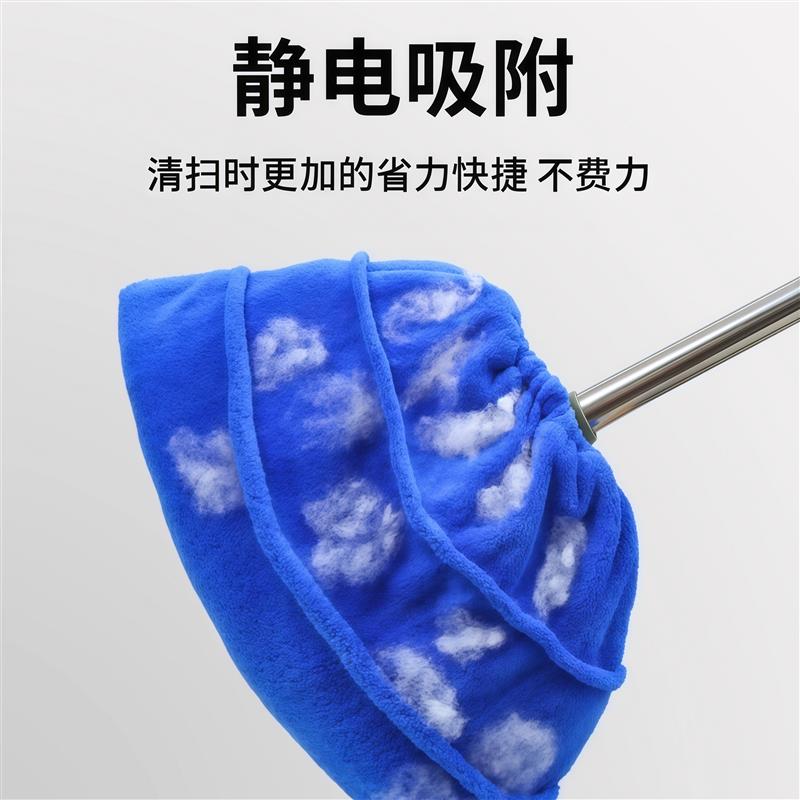 懒人扫把套布加厚扫帚家用吸水除尘扫拖一体抹布拖地神器湿两用干 - 图0