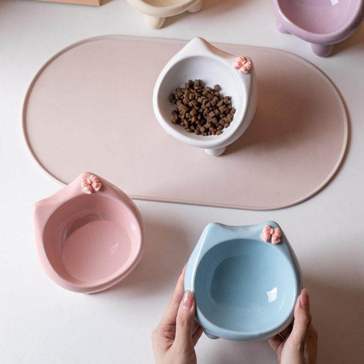 猫碗增高架宠物碗高脚狗盆狗碗猫食盆陶瓷防打翻慢食碗护颈,淘宝优惠券,粉丝福利购,淘宝优惠卷