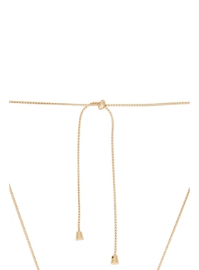 Ettika MOLTEN MARQUISE 垂褶项链 金属金色REVOLVE小众新款