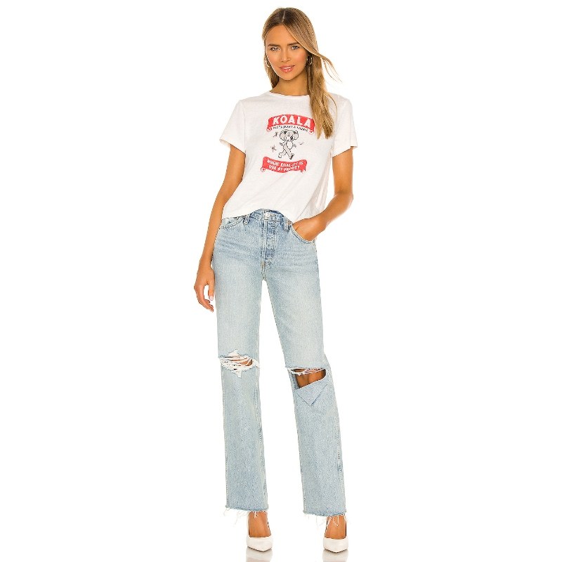 [冬季新品]婆婆同款 RE/DONE 牛仔裤破洞宽松遮肉高腰裤子REVOLVE,淘宝优惠券,粉丝福利购,淘宝优惠卷