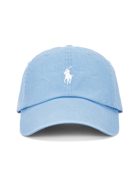 Polo Ralph Lauren鸭舌帽天蓝撞白色小马刺绣软顶棒球帽子REVOLVE
