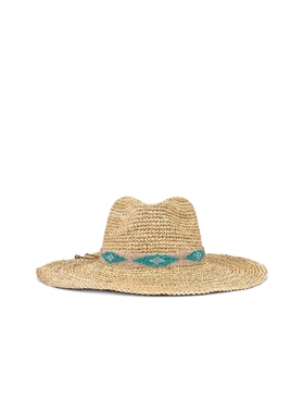 [秋冬新品]Nikki Beach草编牛仔帽西部风撞色带R美国官网直邮进口