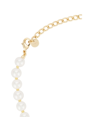 self-portrait GOLD SHELL AND PEARL NECKLACE 项链 26春夏新品