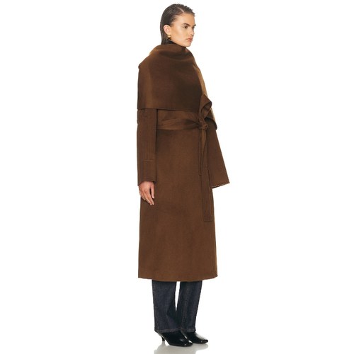 NICHOLAS CANDICE 大衣 巧克力色 老钱风REVOLVE小众新款 - 图1