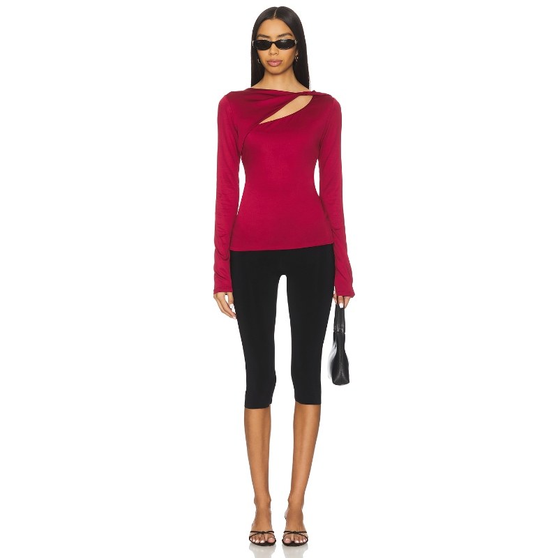 NIA SAN VICENTE 上装 红色 y2k辣妹风REVOLVE小众新款 - 图2