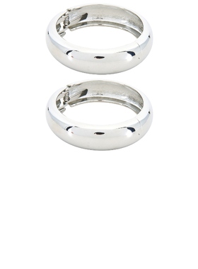 SHASHI DOUBLE TSUKI 手镯 金属银色REVOLVE小众