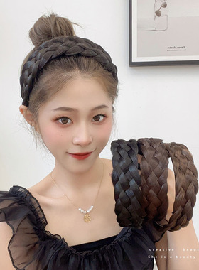 女手工鱼骨辫编发头箍发卡发饰