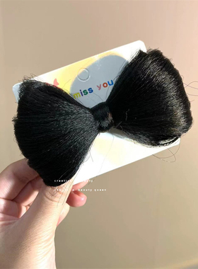 蝴蝶结假发发夹蓬松可爱