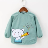 Детский водонепроницаемый фартук, бархатный нагрудник для еды, демисезонный лонгслив, анти-грязь, сзади на завязках