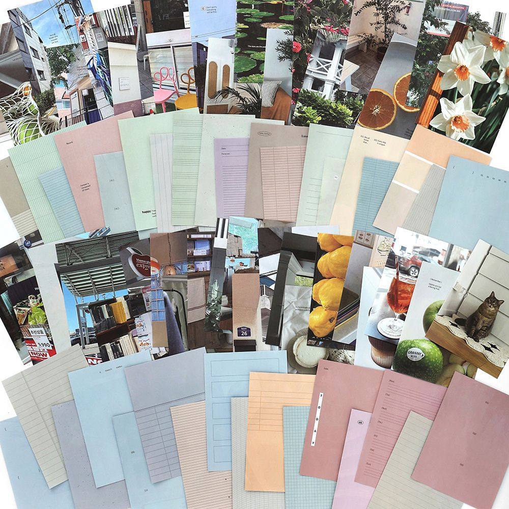 看人间系列素材本40张入 美式杂志风可撕手帐墙面背景装饰打底纸,淘宝优惠券,粉丝福利购,淘宝优惠卷